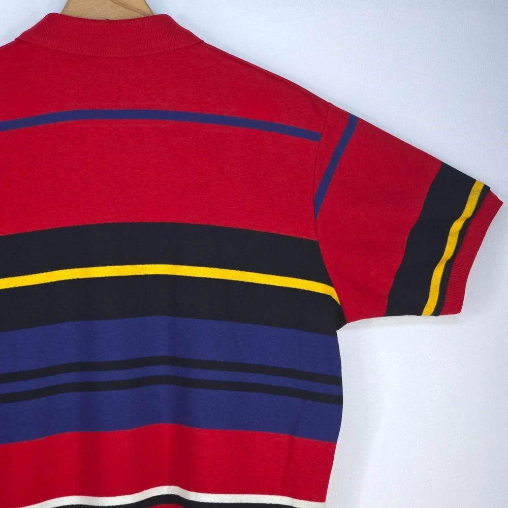Vintage Ralph Lauren Polo Shirt Men Large Short Sleeve Striped 90s Old Money Y2K